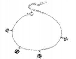 Lovrin 925-ös ezüst karkötő rózsa függőkkel, kövek nélkül ajándék ötlet (107949)