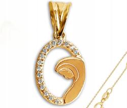 Lovrin Arany ékszerszett 585-ös medállal és lánccal keresztelőre, elsőáldozásra (Lovrin 71116)