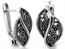 Lovrin Rodiummal bevont, 925-ös ezüst fülbevaló áttört mintával, divatos nőknek (Lovrin 67067)