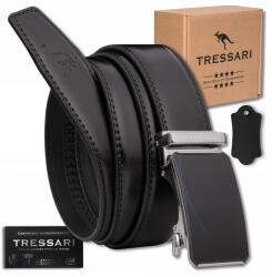 Tressari Öv fekete automata férfi öltönyhöz természetes bőr 100% Tressari (Pasek Czarny automat elegancki TRESSARI)