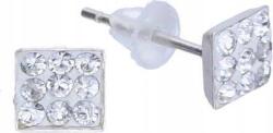 Lovrin Ezüst 925 fülbevaló négyzet alakú kristályokkal, eredeti ajándék nőknek (Lovrin 47803)