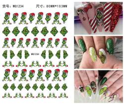  Körömmatrica - WG1234 Grincs Karácsony