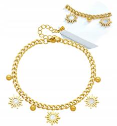 EdiBazzar Sebészeti acél elegáns arany női karkötő, 18K arannyal futtatott medállal (BRANSOLETKA ZE STALI CHIRURGICZNEJ 316L)