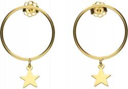Lovrin Arany fülbevaló 585 karika függő csillaggal 1, 36 g elegáns ajándékba (Jubiler Lovrin)