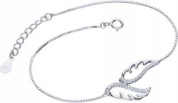 Lovrin 925-ös ezüst karkötő szárnyakkal és cirkónia kövekkel, 1, 77 modern divatos minta (Lovrin 51731)