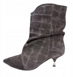 CheBello bokacsizma, bőr, barna, velúr, Size 37 (4814)