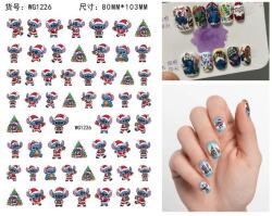  Körömmatrica - WG1226 Stitch karácsony