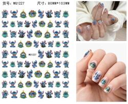  Körömmatrica - WG1227 Stitch karácsony