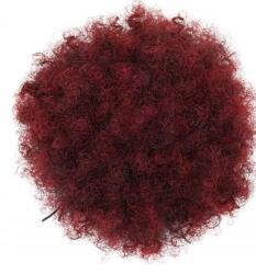  Rövid, göndör lófarok Afro Puff szintetikus húzózsinórral, piros (B0CBT91GRT)