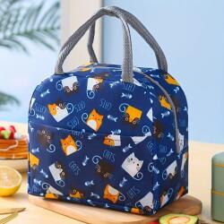 ételhordó Táska- Szigetelt- Macskás-kék (dy23937-1-1-1-1-1-2)