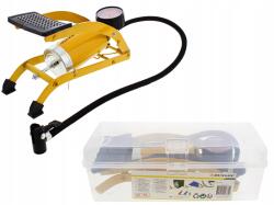 Dunlop Lábpumpa Manométerrel Dunlop Kerékpárhoz Autóhoz, Szelepek Labdákhoz és Gumiabroncsokhoz (Dunlop)