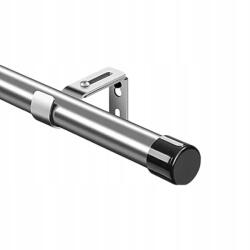  Rozsdamentes Acél Függönykarnis, Állítható 76-395 cm, Ezüst (B0BF4SSTYF)