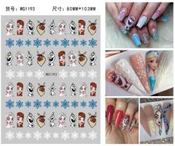  Körömmatrica - WG1193 Jégvarázs karácsony