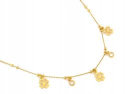 Lovrin Női ezüst nyaklánc 925 aranyozott lóhere mintával, 2.30g, 45-ös méret, hölgyeknek (63521439)