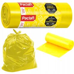 Paclan Szemetes Zsákok Paclan Univerzális Sárga 35 Liter 20 Db Tekercs Erős Masszív (5900942139309)