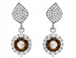 Lovrin Elegáns ezüst fülbevaló cirkóniával, 925-ös finomságú, 5, 60g, stílusos női ékszer (Lovrin 58088)