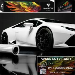  Színes Ppf Fólia Phoenix Protect Autó Színváltó Fólia Fényes Fehér (Folia PPF Gloss White 152cmx100cm)