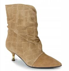 CheBello 4814 Bézs Mintás Bőr Bokacsizma 39-ES (4814-084-553-PSK-S393 Beż)