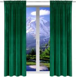 NOW-ART Kész Függönyök Velúr 140x270 sima matt függöny szalaggal velvet 2 db (5903682210796)