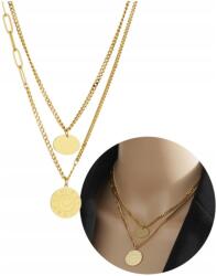 EdiBazzar Aranyozott nyaklánc, sebészeti acélból, 18K arany (ZŁOTY Elegancki Naszyjnik Kolia Celebrytka)