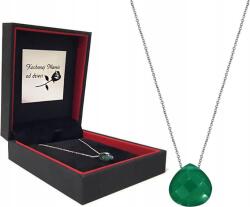 Lovrin 925-ös ezüst női nyaklánc kalcedon szív medállal ajándéknak is kiváló (Lovrin)