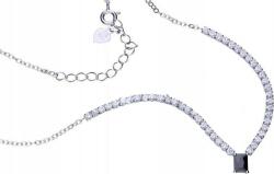 Lovrin Elegáns ezüst nyaklánc 925-ös finomságú, cirkónia kövekkel, 5, 00g, divatos mintával és medálokkal (Lovrin 52048)