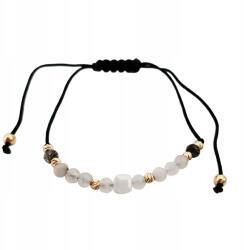 Lovrin Arany karkötő 585 fekete zsinóron, fehér gyöngyökkel, 14 karátos (62511189)