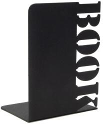  Fém könyvtámasz fekete színben, "Book" felirattal, modern design (Podpórka do książek)