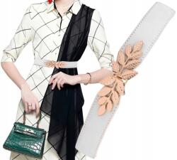 EdiBazzar Öv, rugalmas, levél mintás, fehér (5905204480519)