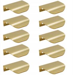 B&B 10 db 50 mm-es arany színű, lekerekített élfogantyú szekrényekhez (Z10 U108 L50 ZL)