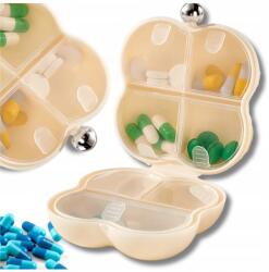  Gyógyszeradagoló doboz, tablettaszervező 7 napra, elegáns fehér kazetta (Pudełko organizer na leki tabletki 7 dni)