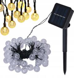 Lewer Szoláris Füzér Kertre, Szoláris Lámpák 100 Led-es Izzóval Erkélyre, 14 méter (MAR-80)