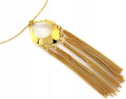 Lovrin Ezüstözött, 925-ös ezüst nyaklánc nagy, láncos medállal