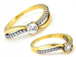 Lovrin Eljegyzési gyűrű 585 14k cirkónia kövekkel 2.00g kétszínű r14 (62097557)