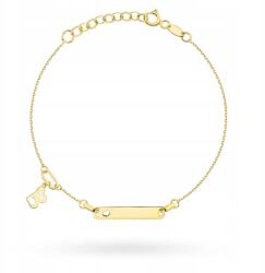 Lovrin Arany karkötő 585-ös finomságú, lemezes, lógó, összefonódó szívecskékkel, ajándékba, 14 karátos (Lovrin)