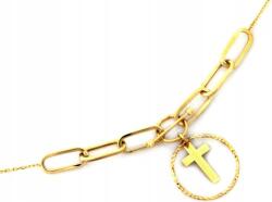 Lovrin Arany nyaklánc 585 nagy szemekből álló betéttel és kereszttel r44, ajándékba 14k (Lovrin)