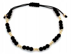Lovrin Arany karkötő 585 14k fekete ónix golyókkal zsinóron 0.78g divatos (43803647)