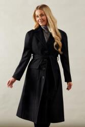 Wallis Fekete Klasszikus Kabát Egysoros Gombos Pánt Gallér Wallis 42