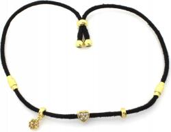 Lovrin Ezüst karkötő 925 medálokkal zsinóron 3, 98g modern divatos minta (Jubiler Lovrin)