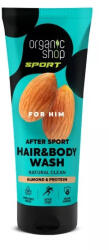 Organic Shop sportolás utáni sampon és tusfürdő mandulával és fehérjével, 200 ml - hajpatika