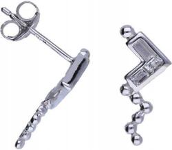 Lovrin Ezüst fülbevaló stekkeres 925 cirkónia bagett típusú női divatos ezüst (Lovrin 47706)