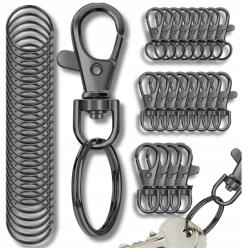  Fém kulcstartó táskához 20db karabinerrel, kulcskarikával, kulcstartó medállal (Metalowy Brelok do kluczy 20 szt)