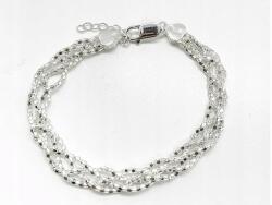 Lovrin Ezüst karkötő 925 fényes láncokból fonott divatos női