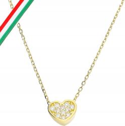 Lovrin Arany nyaklánc 585 szív alakú cirkónia kövekkel, ajándékba, 1, 36g (Lovrin)