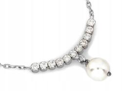 Lovrin Ezüst 925 nyaklánc cirkóniákkal és függő gyönggyel 2, 99g r45 ajándéknak (60248755)