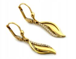 Lovrin Arany 585 női fülbevaló kristályokkal, divatos, csillogó mintával (62569311)