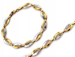 Lovrin Arany női karkötő 375-ös (9 karátos) kétszínű, 3, 30g, gyémántcsiszolású, 18cm (61225545)
