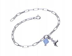 Lovrin Ezüst karkötő 925 madárka kristállyal, elegáns design ajándékba, 19cm (Lovrin 63880)