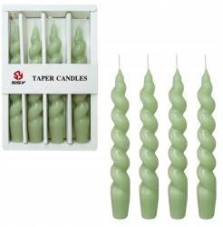 Spirál Gyertyák Illatmentes Dekorációs Zöld 19 cm 4 db (B0CHM93XZN)