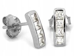 Lovrin Ezüst fülbevaló 925-ös, cirkónia kövekkel, stekkeres, 1.07g, elegáns, ajándéknak is kiváló